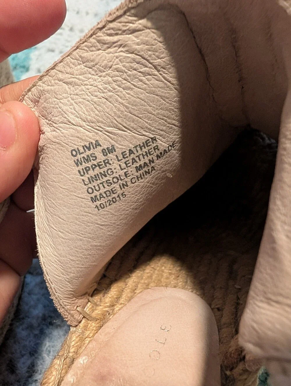 Kenneth Cole Olivia Taupe Espadrille Wedge Sandals with Ankle Strap Size 8
